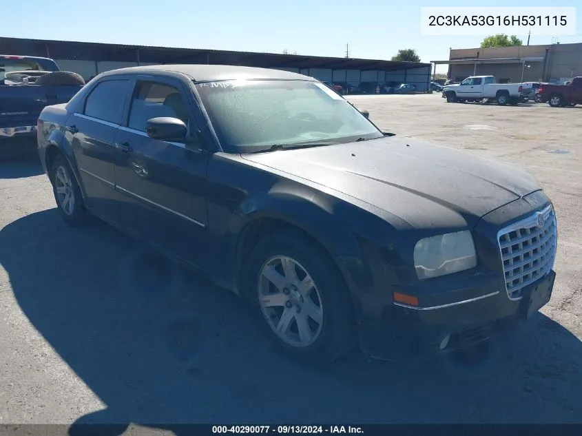 2006 Chrysler 300 Touring VIN: 2C3KA53G16H531115 Lot: 40290077