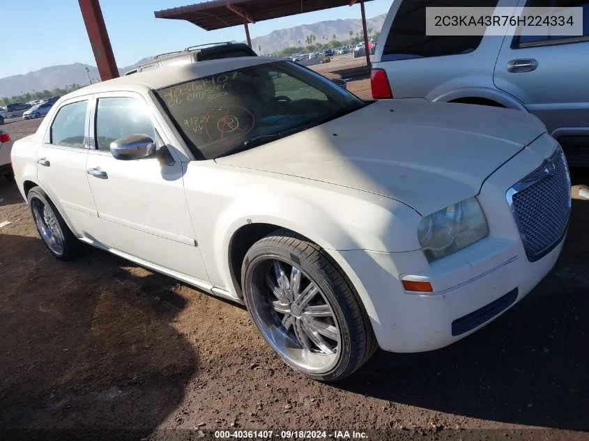 2006 Chrysler 300 VIN: 2C3KA43R76H224334 Lot: 40361407