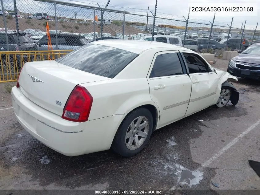 2006 Chrysler 300 Touring VIN: 2C3KA53G16H220168 Lot: 40383913