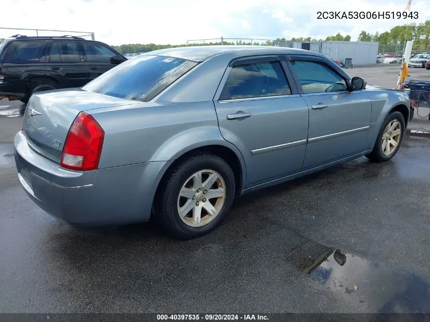 2006 Chrysler 300 Touring VIN: 2C3KA53G06H519943 Lot: 40397535