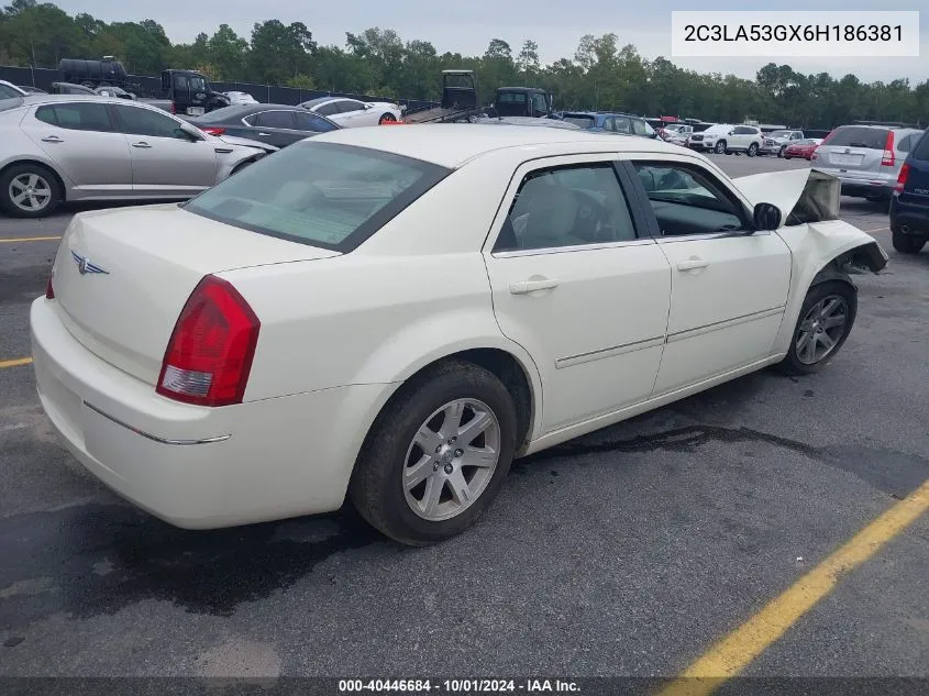 2006 Chrysler 300 Touring VIN: 2C3LA53GX6H186381 Lot: 40446684