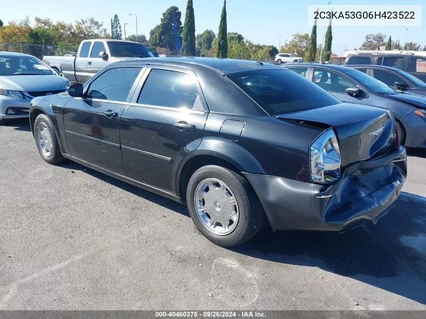 2006 Chrysler 300 Touring VIN: 2C3KA53G06H423522 Lot: 40460375