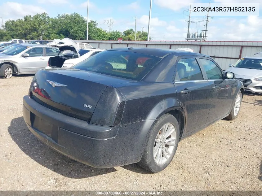 2007 Chrysler 300 VIN: 2C3KA43R57H852135 Lot: 39750466