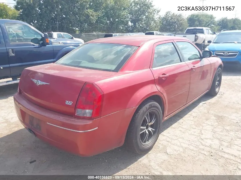 2007 Chrysler 300 Touring VIN: 2C3KA53G37H711567 Lot: 40336523