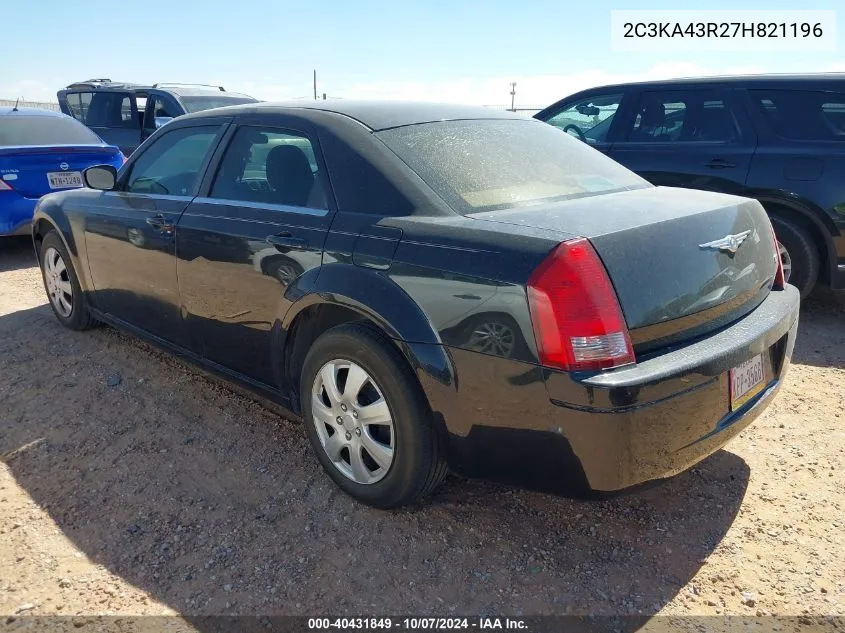 2C3KA43R27H821196 2007 Chrysler 300