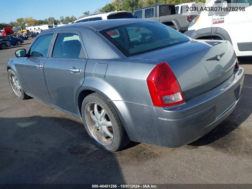 2007 Chrysler 300 VIN: 2C3LA43R07H678298 Lot: 40451256