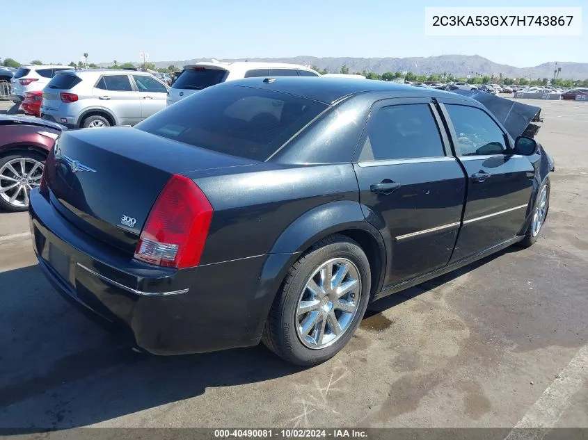 2007 Chrysler 300 Touring VIN: 2C3KA53GX7H743867 Lot: 40490081