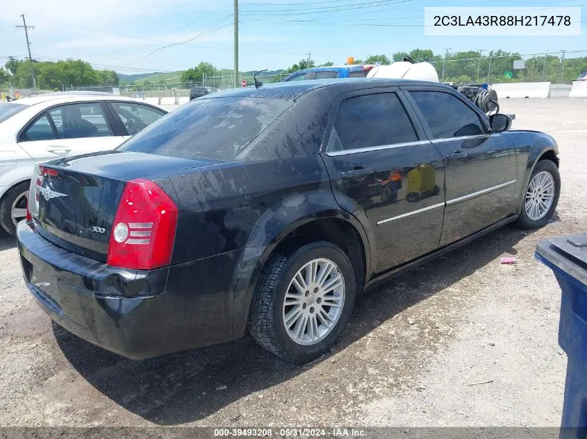 2008 Chrysler 300 Lx VIN: 2C3LA43R88H217478 Lot: 39493208