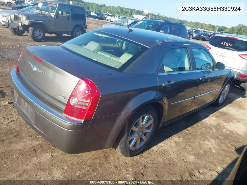 2008 Chrysler 300 Limited VIN: 2C3KA33G58H330924 Lot: 40075100