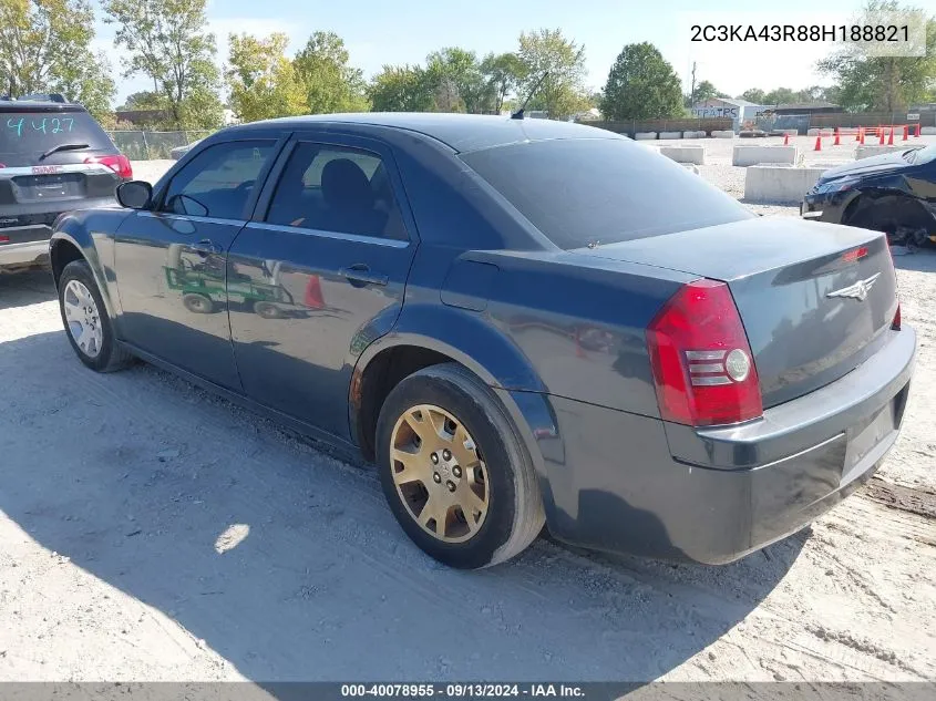 2008 Chrysler 300 Lx VIN: 2C3KA43R88H188821 Lot: 40078955