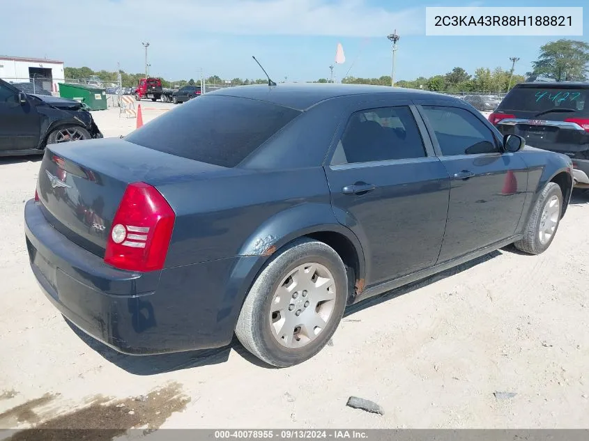 2008 Chrysler 300 Lx VIN: 2C3KA43R88H188821 Lot: 40078955