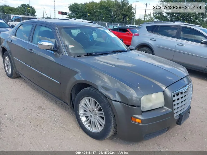 2008 Chrysler 300 Lx VIN: 2C3LA43R38H211474 Lot: 40118417