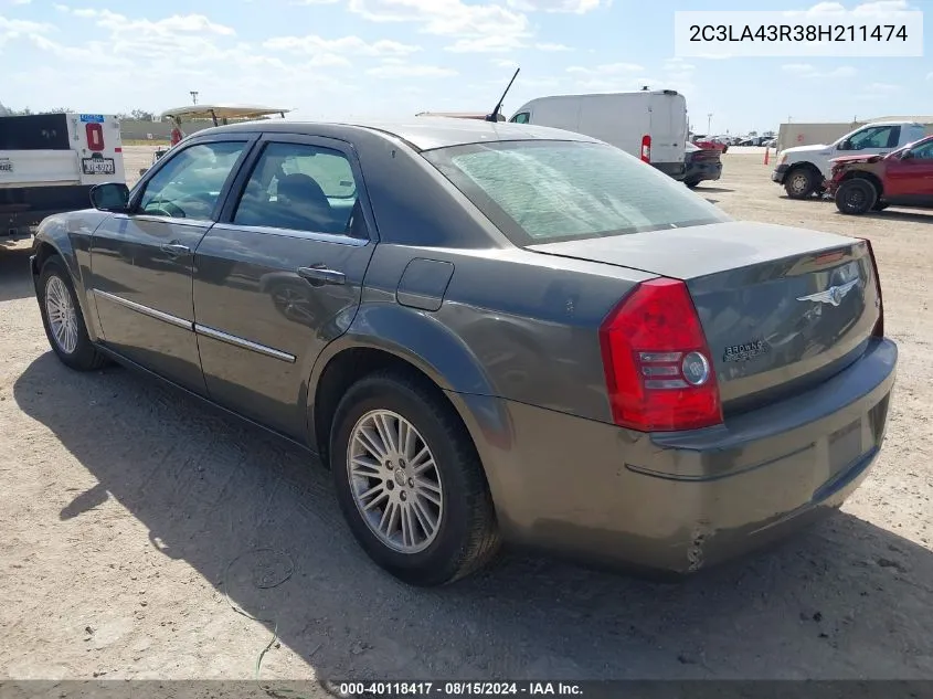 2008 Chrysler 300 Lx VIN: 2C3LA43R38H211474 Lot: 40118417