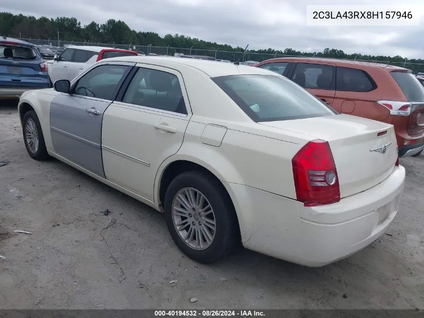 2008 Chrysler 300 Lx VIN: 2C3LA43RX8H157946 Lot: 40194532