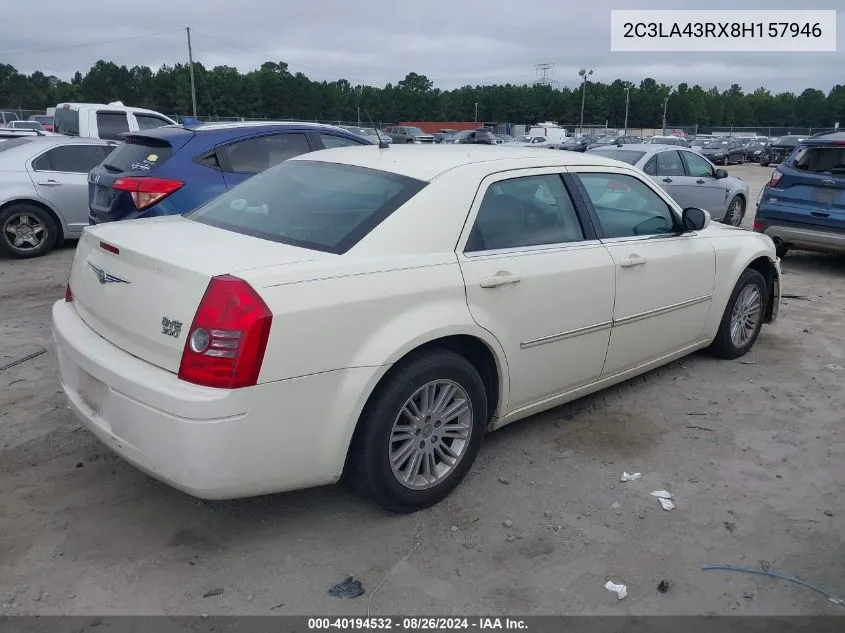 2008 Chrysler 300 Lx VIN: 2C3LA43RX8H157946 Lot: 40194532