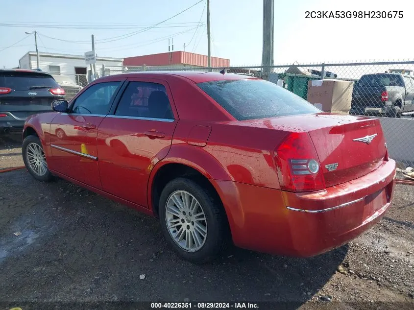 2008 Chrysler 300 Touring VIN: 2C3KA53G98H230675 Lot: 40226351