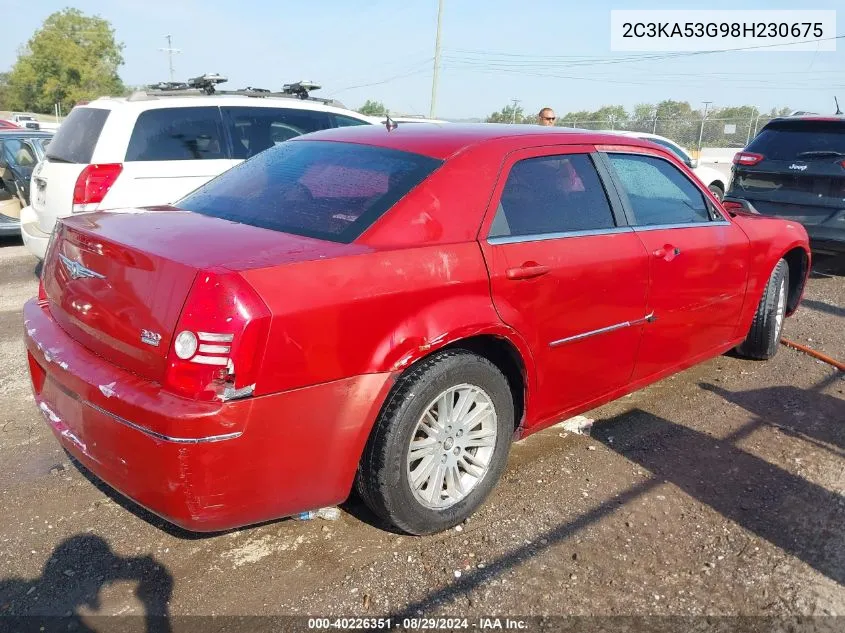 2008 Chrysler 300 Touring VIN: 2C3KA53G98H230675 Lot: 40226351