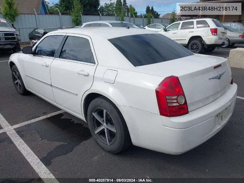 2008 Chrysler 300 Lx VIN: 2C3LA43R48H218174 Lot: 40257914