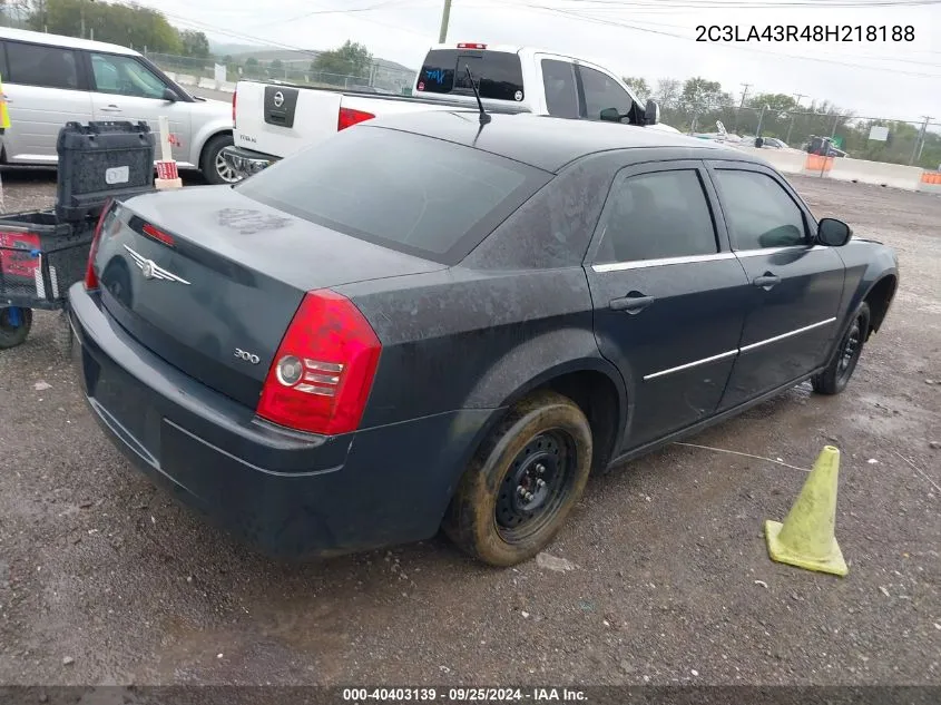 2008 Chrysler 300 Lx VIN: 2C3LA43R48H218188 Lot: 40403139