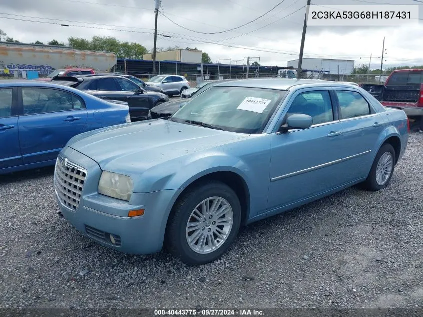 2008 Chrysler 300 Touring VIN: 2C3KA53G68H187431 Lot: 40443775