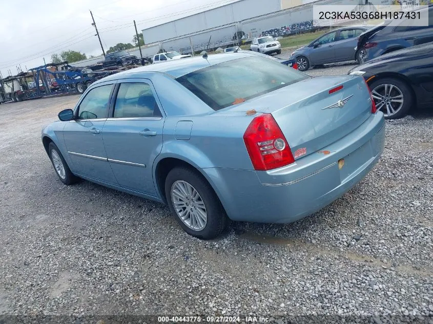 2008 Chrysler 300 Touring VIN: 2C3KA53G68H187431 Lot: 40443775