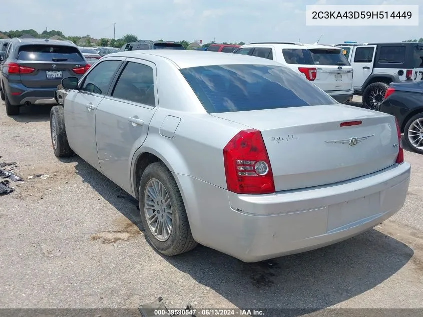 2009 Chrysler 300 Lx VIN: 2C3KA43D59H514449 Lot: 39590547