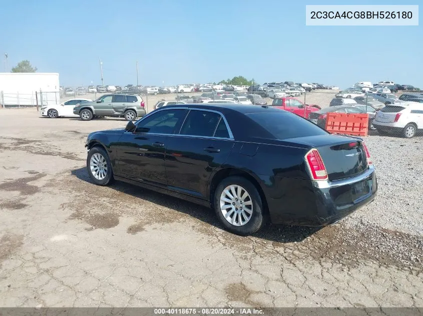 2011 Chrysler 300 VIN: 2C3CA4CG8BH526180 Lot: 40118675