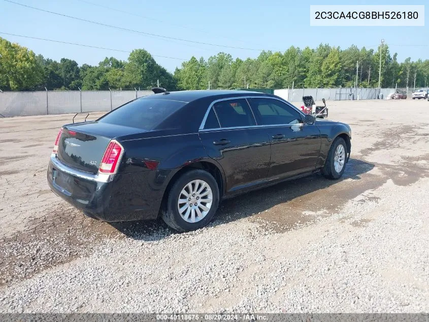 2011 Chrysler 300 VIN: 2C3CA4CG8BH526180 Lot: 40118675