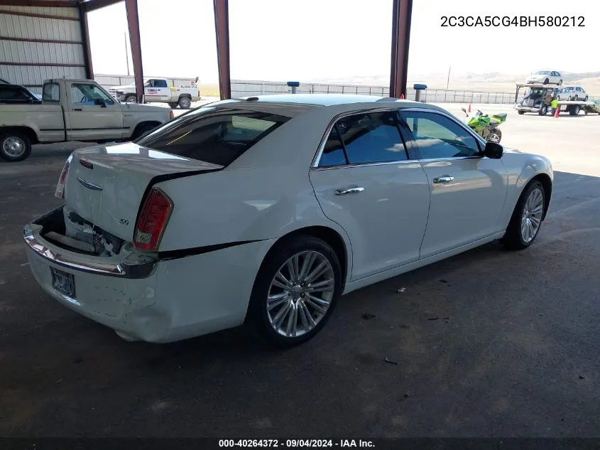 2011 Chrysler 300 Limited VIN: 2C3CA5CG4BH580212 Lot: 40264372