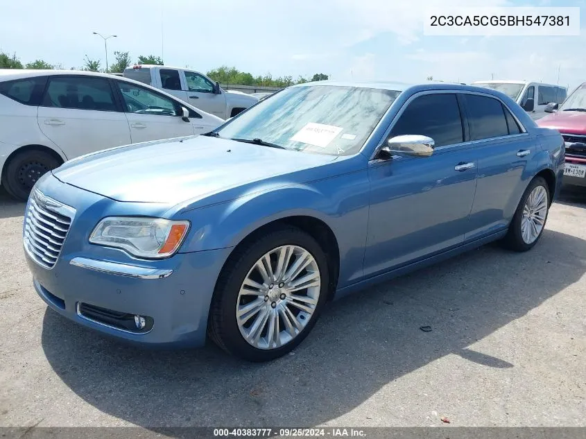 2011 Chrysler 300 Limited VIN: 2C3CA5CG5BH547381 Lot: 40383777