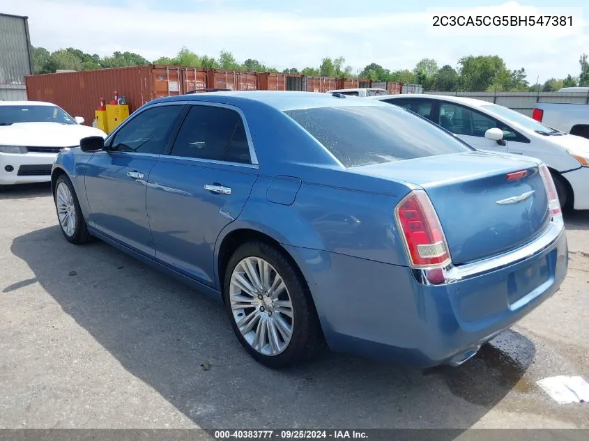 2011 Chrysler 300 Limited VIN: 2C3CA5CG5BH547381 Lot: 40383777