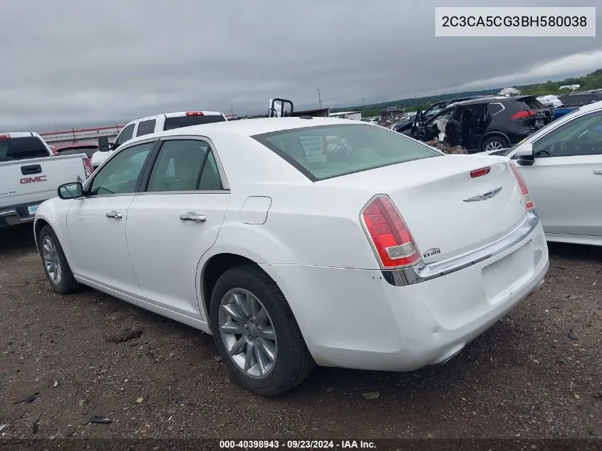 2011 Chrysler 300 Limited VIN: 2C3CA5CG3BH580038 Lot: 40398943