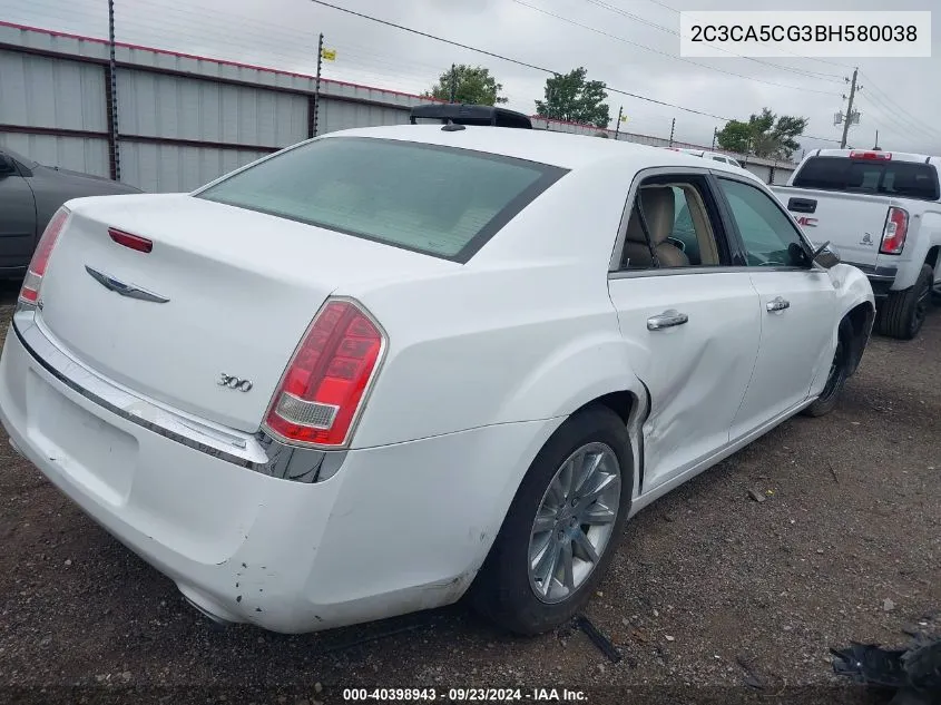 2011 Chrysler 300 Limited VIN: 2C3CA5CG3BH580038 Lot: 40398943