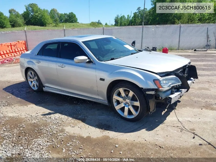 2012 Chrysler 300 Srt8 VIN: 2C3CCAFJ5CH800615 Lot: 39356435