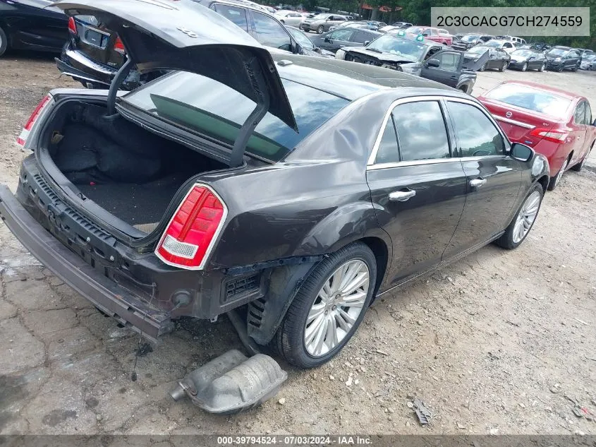 2C3CCACG7CH274559 2012 Chrysler 300 Limited