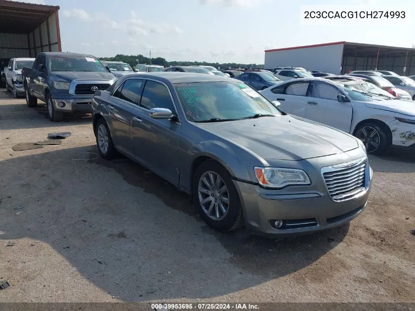 2012 Chrysler 300 Limited VIN: 2C3CCACG1CH274993 Lot: 39953695