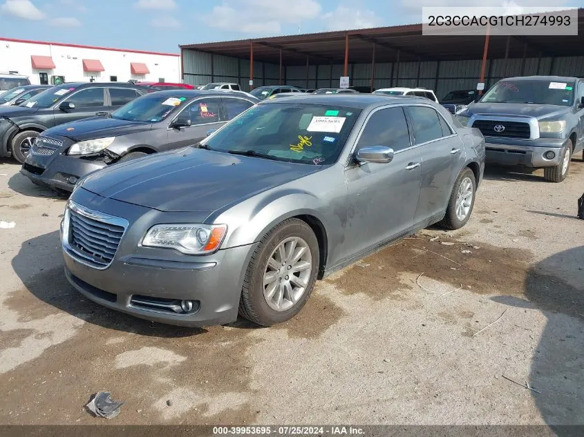 2012 Chrysler 300 Limited VIN: 2C3CCACG1CH274993 Lot: 39953695