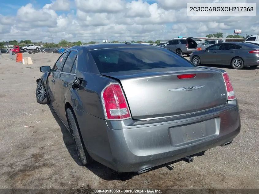 2C3CCABGXCH217368 2012 Chrysler 300 S V6