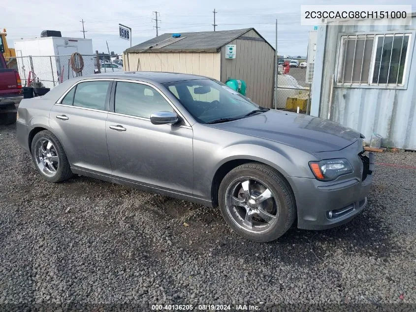 2012 Chrysler 300 Limited VIN: 2C3CCACG8CH151000 Lot: 40136205