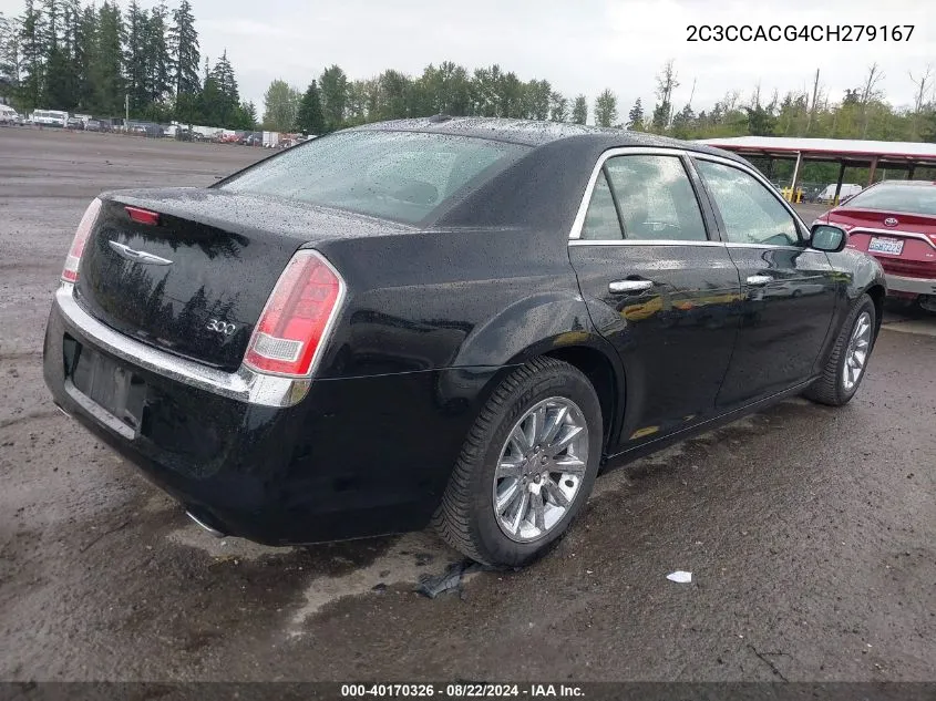 2012 Chrysler 300 Limited VIN: 2C3CCACG4CH279167 Lot: 40170326