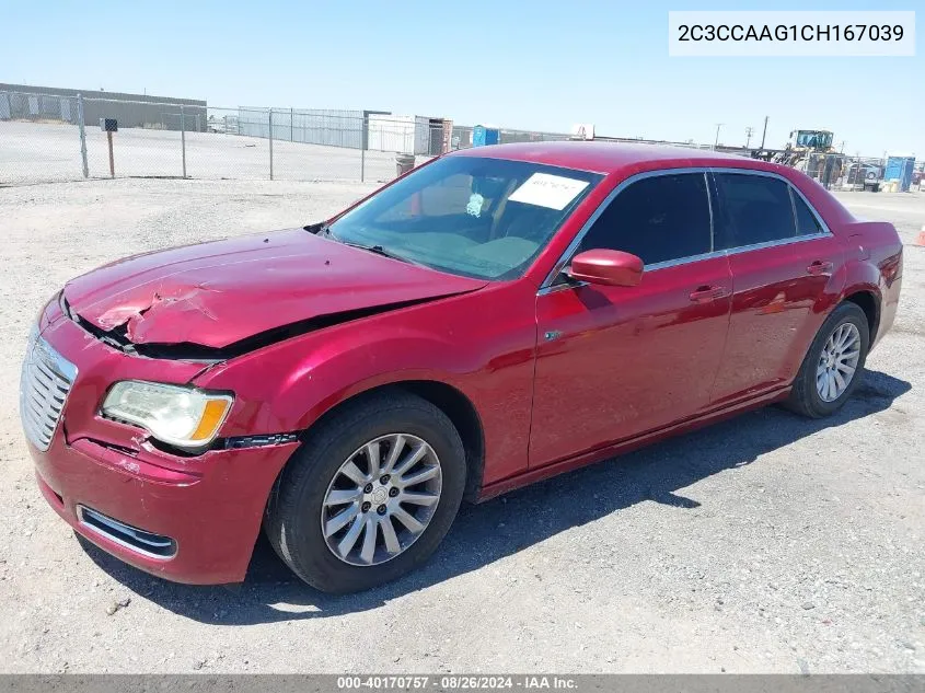 2012 Chrysler 300 VIN: 2C3CCAAG1CH167039 Lot: 40170757