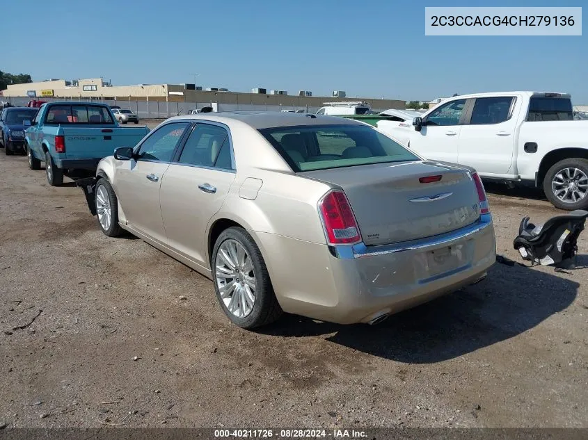 2012 Chrysler 300 Limited VIN: 2C3CCACG4CH279136 Lot: 40211726