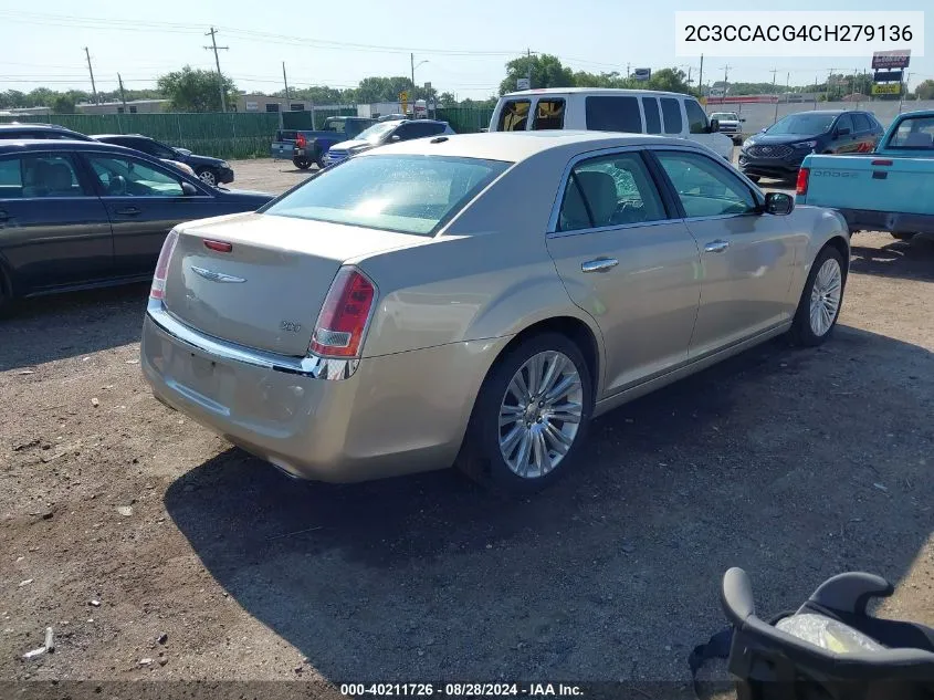 2012 Chrysler 300 Limited VIN: 2C3CCACG4CH279136 Lot: 40211726