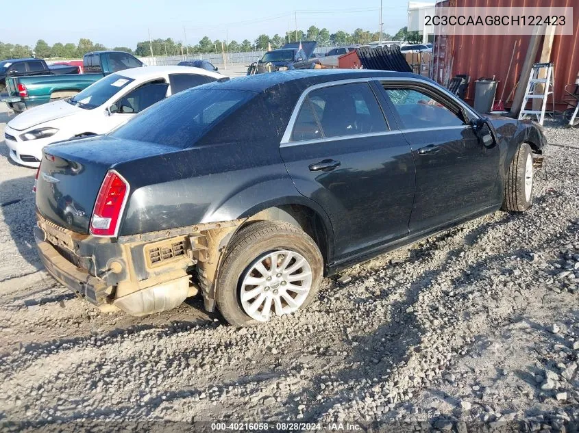 2012 Chrysler 300 VIN: 2C3CCAAG8CH122423 Lot: 40216058