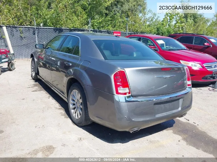 2012 Chrysler 300 VIN: 2C3CCAAG3CH129666 Lot: 40262612