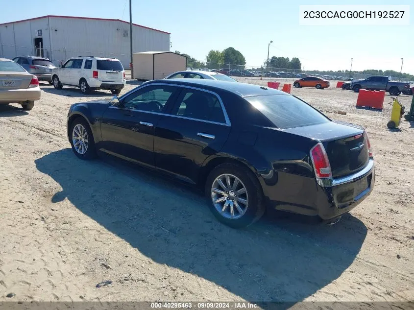 2012 Chrysler 300 Limited VIN: 2C3CCACG0CH192527 Lot: 40295463