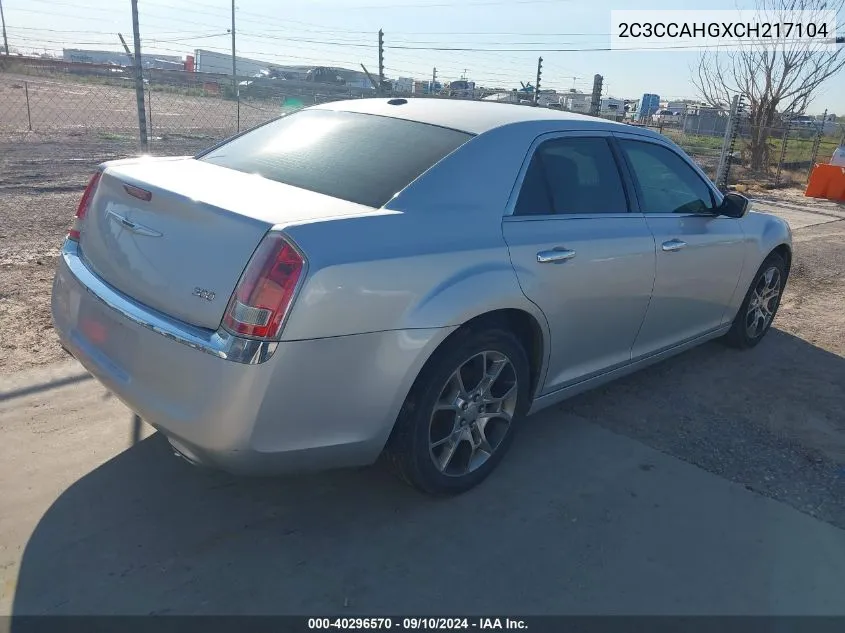 2012 Chrysler 300 Limited VIN: 2C3CCAHGXCH217104 Lot: 40296570