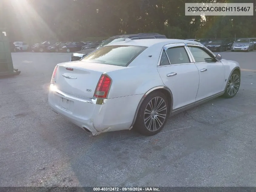 2C3CCACG8CH115467 2012 Chrysler 300 Limited