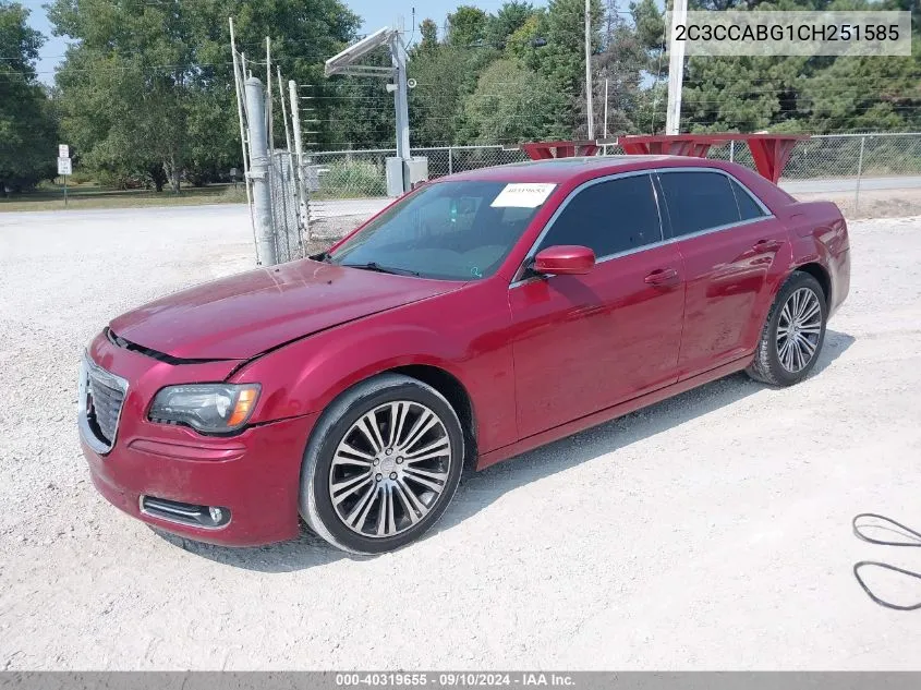 2012 Chrysler 300 S V6 VIN: 2C3CCABG1CH251585 Lot: 40319655