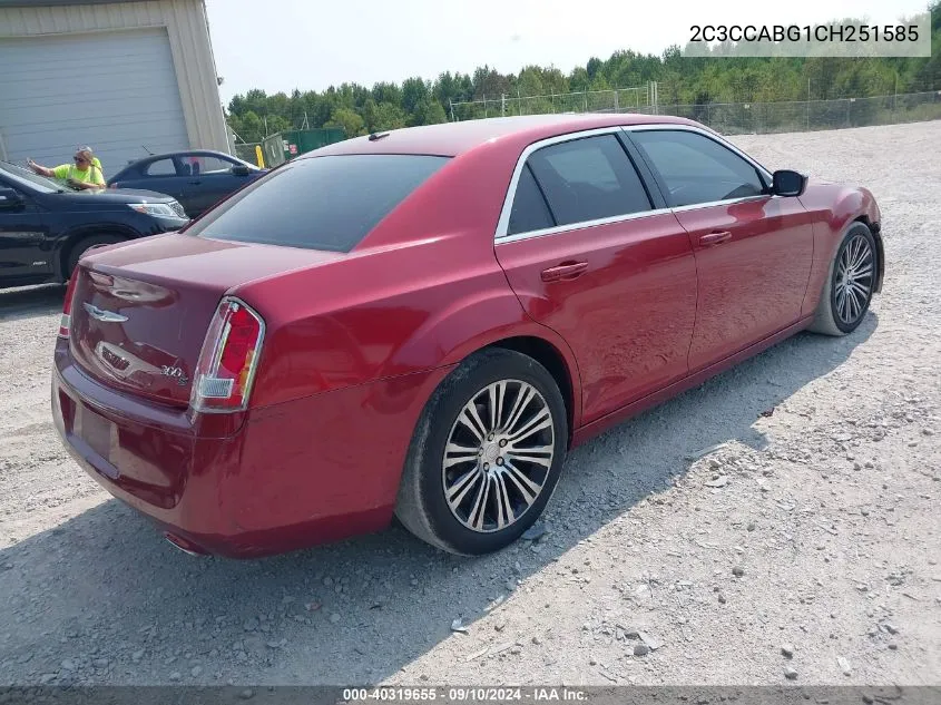 2012 Chrysler 300 S V6 VIN: 2C3CCABG1CH251585 Lot: 40319655